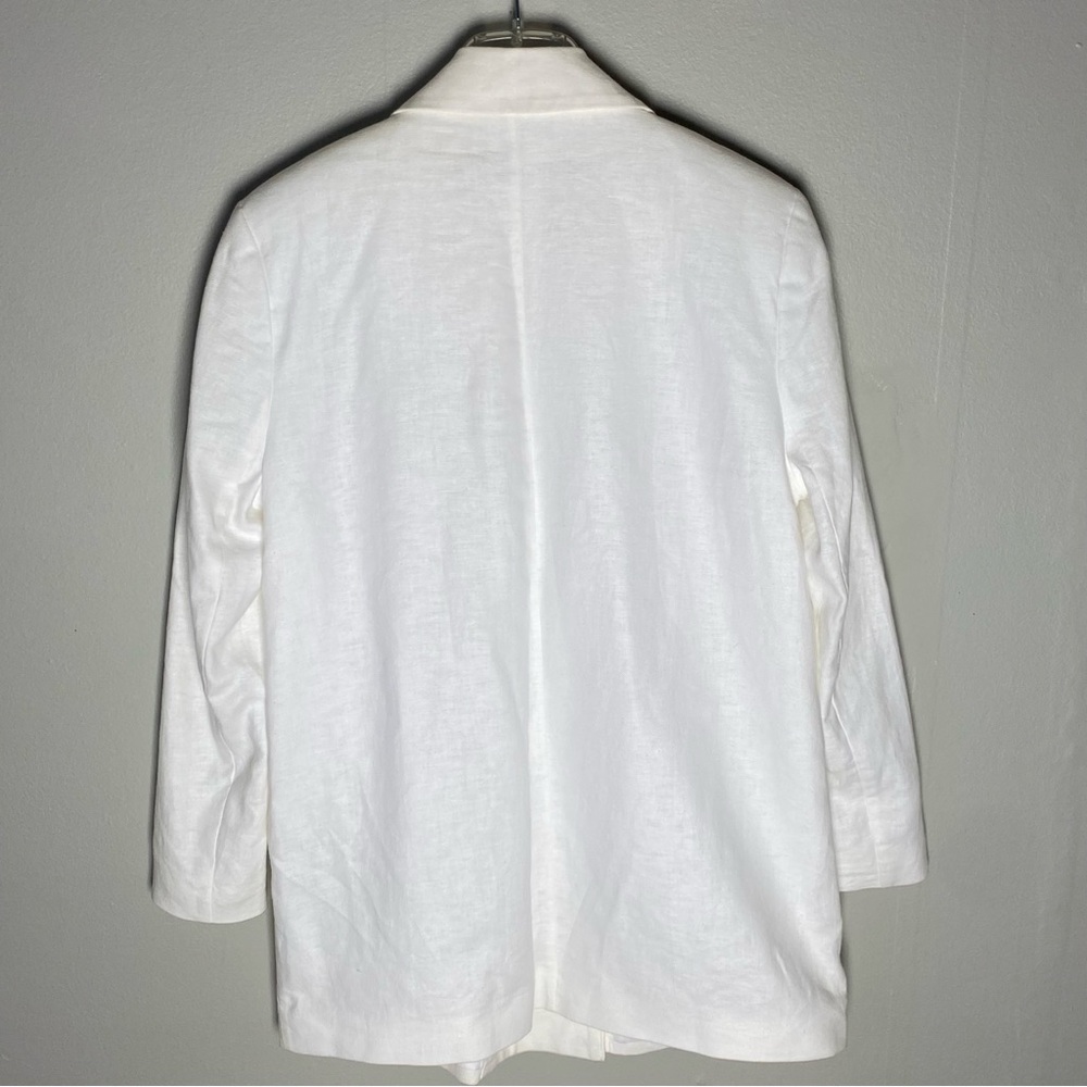 ASOS White Linen Blazer – Size 12 – NWT – Lightweight Summer Layer - Picture 5 of 6